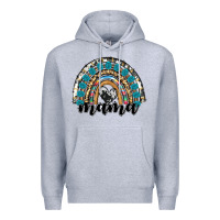 Heather Grey western mama rainbow Premium Hoodie - RanaPortraitStore
