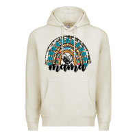 Oatmeal Heather western mama rainbow Premium Hoodie - RanaPortraitStore