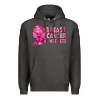 Charcoal Heather Breast Cancer Awareness with Coffee Cup Premium Hoodie - texasbilliewilder