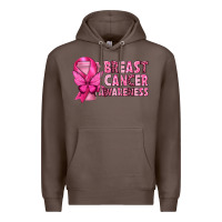 Coffee Breast Cancer Awareness with Coffee Cup Premium Hoodie - texasbilliewilder