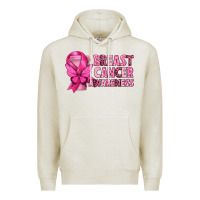 Oatmeal Heather Breast Cancer Awareness with Coffee Cup Premium Hoodie - texasbilliewilder