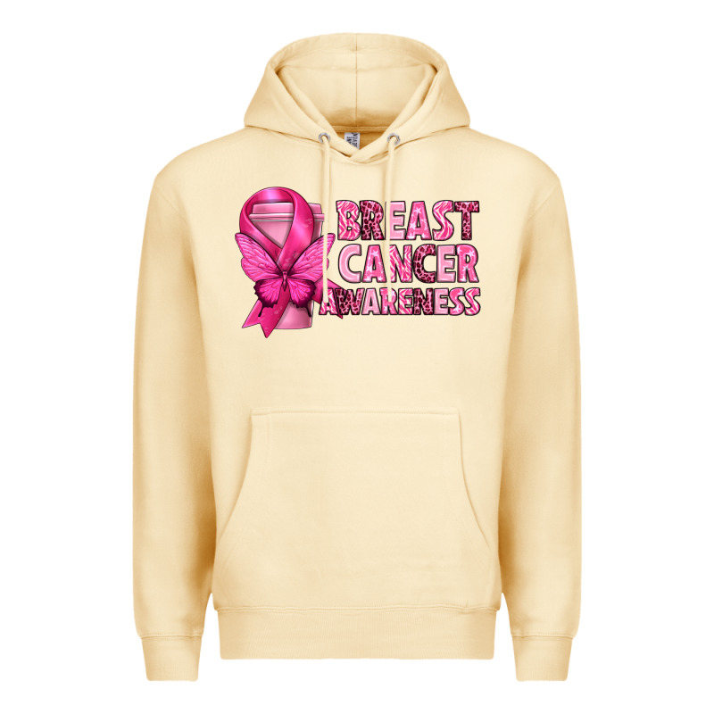 Breast Cancer Awareness With Coffee Cup Premium Hoodie by texasbilliewilder | Teevron