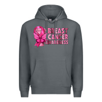 Rock Breast Cancer Awareness with Coffee Cup Premium Hoodie - texasbilliewilder
