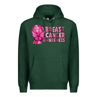 Sports Green Breast Cancer Awareness with Coffee Cup Premium Hoodie - texasbilliewilder