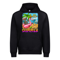 Black hello summer skeleton Urban Hoodie - Zillion Design Studio