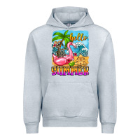 Heather Grey hello summer skeleton Urban Hoodie - Zillion Design Studio