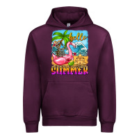 Mauve Wine hello summer skeleton Urban Hoodie - Zillion Design Studio
