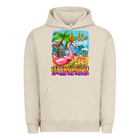Pigment French Oak hello summer skeleton Urban Hoodie - Zillion Design Studio