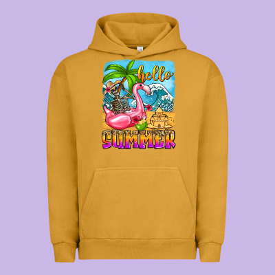 Hello Summer Skeleton Urban Hoodie Designed By Zillion Design Studio