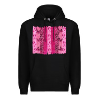 Black Breast Cancer Brushstrokes Premium Hoodie - texasbilliewilder
