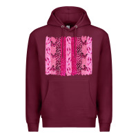 Burgundy Breast Cancer Brushstrokes Premium Hoodie - texasbilliewilder