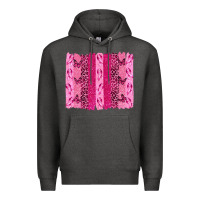 Charcoal Heather Breast Cancer Brushstrokes Premium Hoodie - texasbilliewilder
