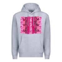 Heather Grey Breast Cancer Brushstrokes Premium Hoodie - texasbilliewilder