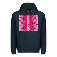 Navy Breast Cancer Brushstrokes Premium Hoodie - texasbilliewilder