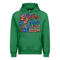 Emerald flip flops fireworks and freedom Urban Hoodie - Zillion Design Studio