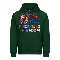 Forest Green flip flops fireworks and freedom Urban Hoodie - Zillion Design Studio