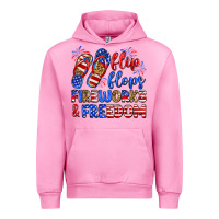 Fuchsia Pink flip flops fireworks and freedom Urban Hoodie - Zillion Design Studio