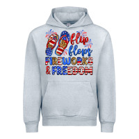 Heather Grey flip flops fireworks and freedom Urban Hoodie - Zillion Design Studio