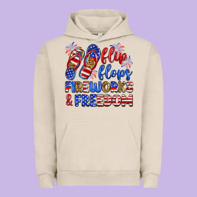Flip Flops Fireworks And Freedom Urban Hoodie Designed By Zillion Design Studio