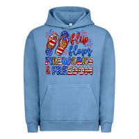 Pigment Pebble Blue flip flops fireworks and freedom Urban Hoodie - Zillion Design Studio