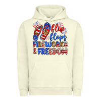 Pigment Pistachio flip flops fireworks and freedom Urban Hoodie - Zillion Design Studio