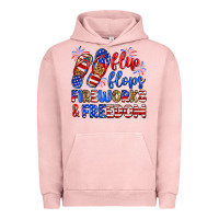 Pigment Salmon flip flops fireworks and freedom Urban Hoodie - Zillion Design Studio