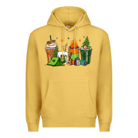 Antique Gold camping coffee cups Premium Hoodie - Zillion Design Studio