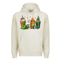 Oatmeal Heather camping coffee cups Premium Hoodie - Zillion Design Studio