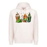 Pale Pink camping coffee cups Premium Hoodie - Zillion Design Studio