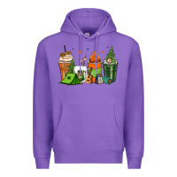 Purple camping coffee cups Premium Hoodie - Zillion Design Studio