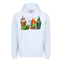 White camping coffee cups Premium Hoodie - Zillion Design Studio
