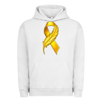 Pigment Lunar Rock Childhood Cancer Ribbon with Feather Urban Hoodie - texasbilliewilder