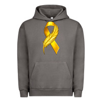 Pigment Tornado Childhood Cancer Ribbon with Feather Urban Hoodie - texasbilliewilder