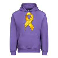 Tulip Childhood Cancer Ribbon with Feather Urban Hoodie - texasbilliewilder