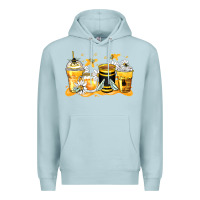 Blue Mist bumble bee coffee cups Premium Hoodie - Zillion Design Studio