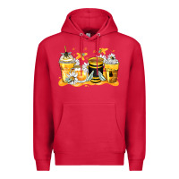 Cardinal bumble bee coffee cups Premium Hoodie - Zillion Design Studio