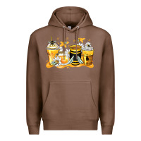 Chestnut bumble bee coffee cups Premium Hoodie - Zillion Design Studio