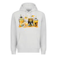 Dove Grey bumble bee coffee cups Premium Hoodie - Zillion Design Studio
