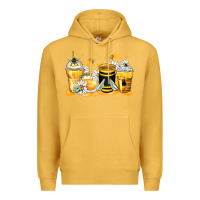 Mustard bumble bee coffee cups Premium Hoodie - Zillion Design Studio