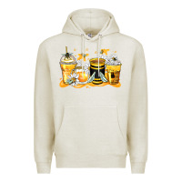 Oatmeal Heather bumble bee coffee cups Premium Hoodie - Zillion Design Studio