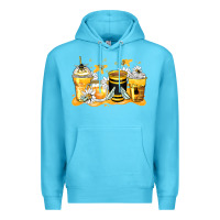 Ocean Blue bumble bee coffee cups Premium Hoodie - Zillion Design Studio