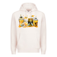 Pale Pink bumble bee coffee cups Premium Hoodie - Zillion Design Studio