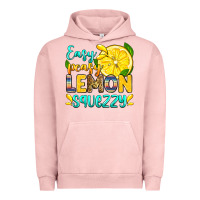 Pigment Salmon easy peasy lemon squezzy Urban Hoodie - Zillion Design Studio