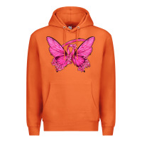 Carrot Breast Cancer Butterfly Premium Hoodie - texasbilliewilder