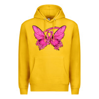 Lemon Breast Cancer Butterfly Premium Hoodie - texasbilliewilder