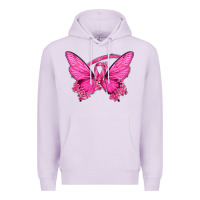 Lilac Breast Cancer Butterfly Premium Hoodie - texasbilliewilder