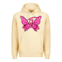 Pina Colada Breast Cancer Butterfly Premium Hoodie - texasbilliewilder