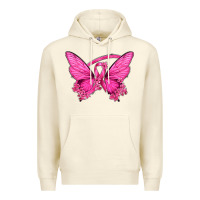 Sandshell Breast Cancer Butterfly Premium Hoodie - texasbilliewilder