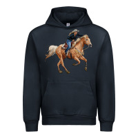Navy horse body with cowgirl Urban Hoodie - RanaPortraitStore