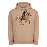 Pigment Burro horse body with cowgirl Urban Hoodie - RanaPortraitStore